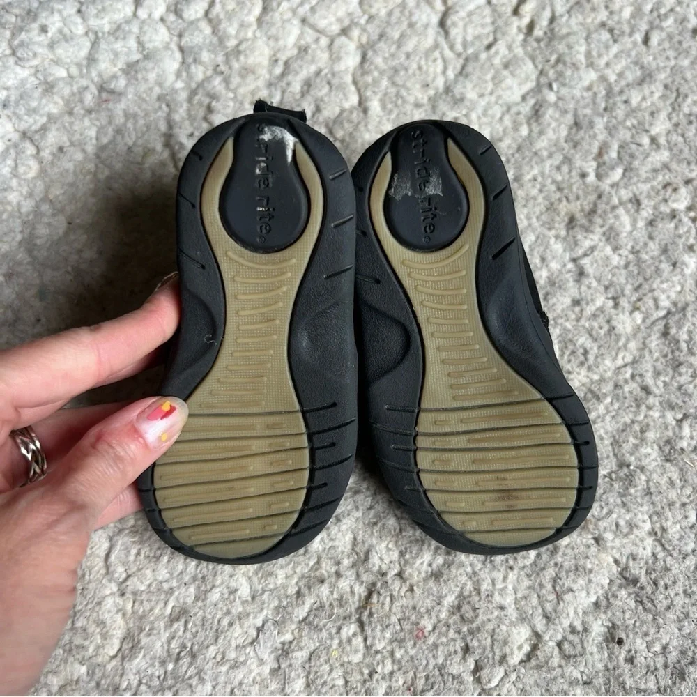 Stride Rite: Girl's Black Suede Baby Dress Special Occasion Fall Booties Sz 5M